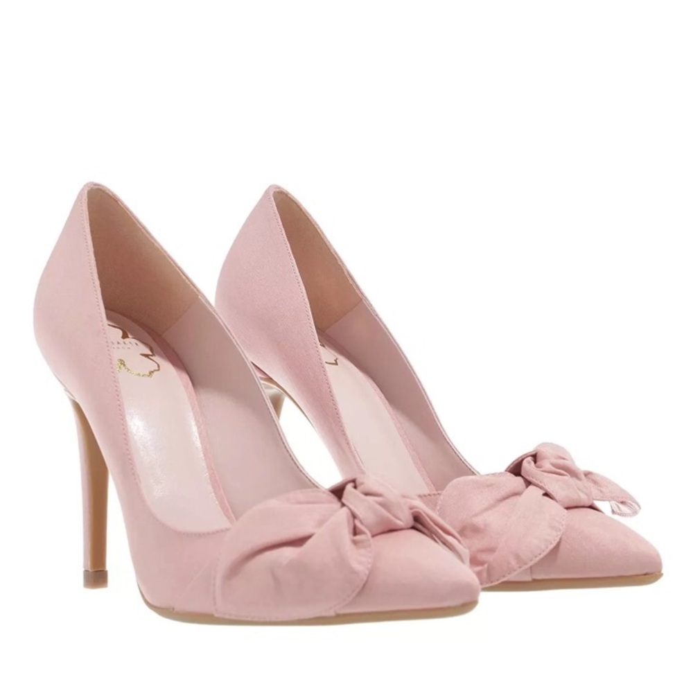 Ted Baker Hyana Moire Satin Bow Court Heels in Dusty Pink Sz 10 NIB - Picture 4 of 12